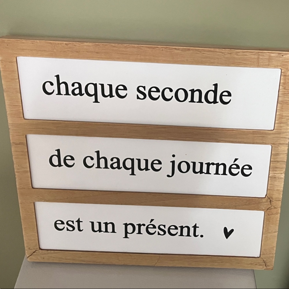 #83.Inspirational French Quote Wooden Wall Decor
